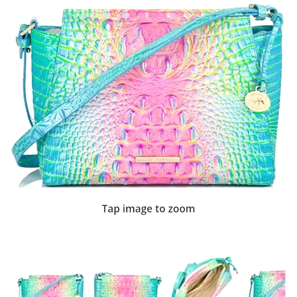 Brahmin cotton candy ombre Melbourne hillary crossbody NWT - Picture 14 of 15